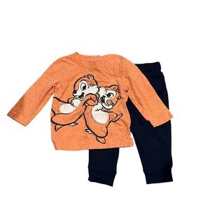 Disney Jumping Beans Chip and Dale Long Sleeve Top & Pants Set – Size 12M